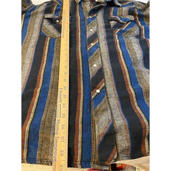 Wrangler Western flannel LS shirt Big Man 2x snap buttons #WM178BG 100 cotton - Picture 5 of 5